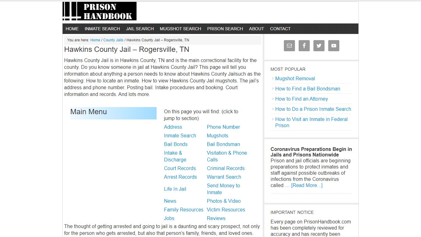 Hawkins County Jail – Rogersville, TN
